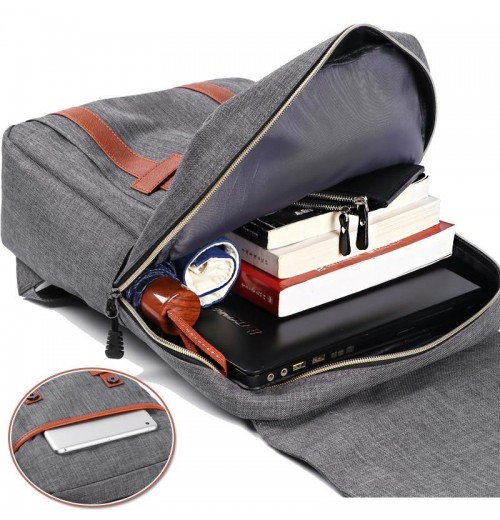 Canvas Backpack With 15.6 Laptop Compartment