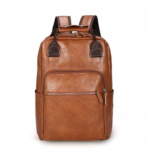 Leather Laptop Backpack 15