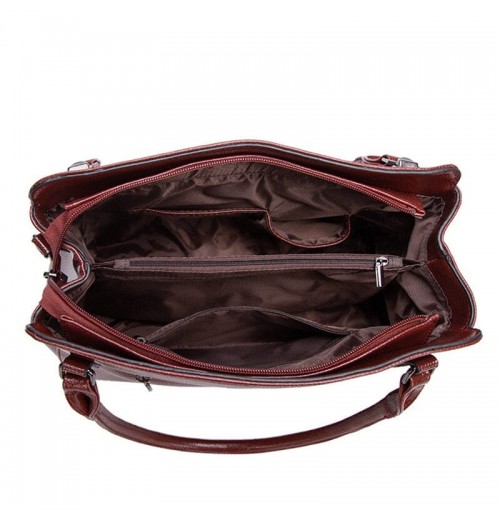 Red Leather Shoulder Bag