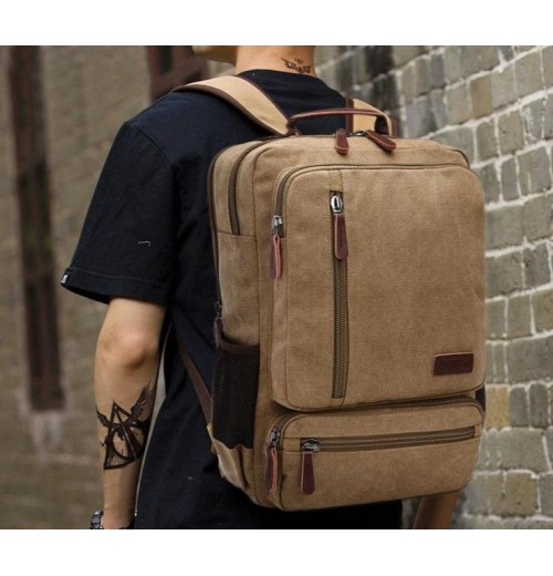 Mens Canvas 15.6 Laptop Backpack