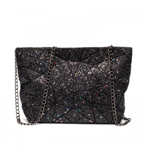 Holographic Leather Shoulder Bag