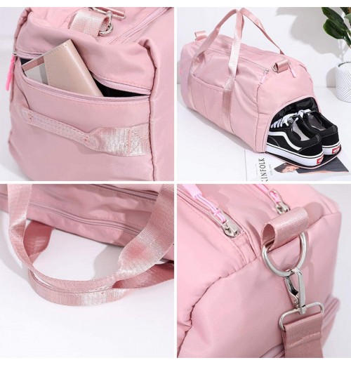 Pink Gym Bag With Shoe Compartment