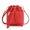 Leather Bucket Shoulder Bag