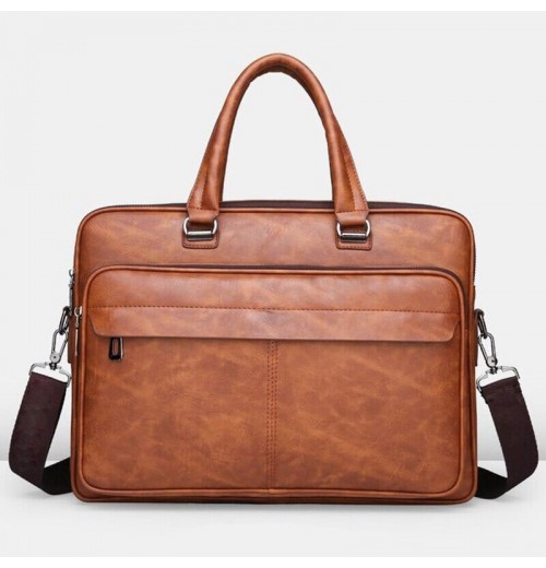 Leather Messenger Bag 15 inch Laptop